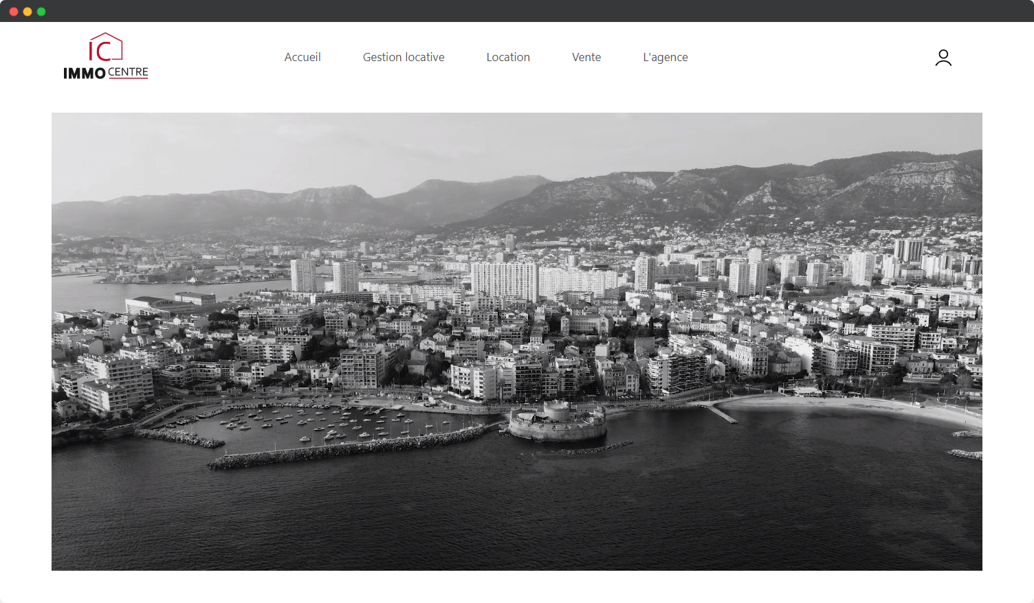 accueil du site de Immo Centre Toulon